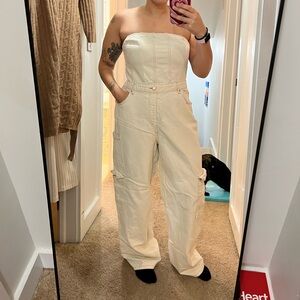 Off white denim jumpsuit Y2K